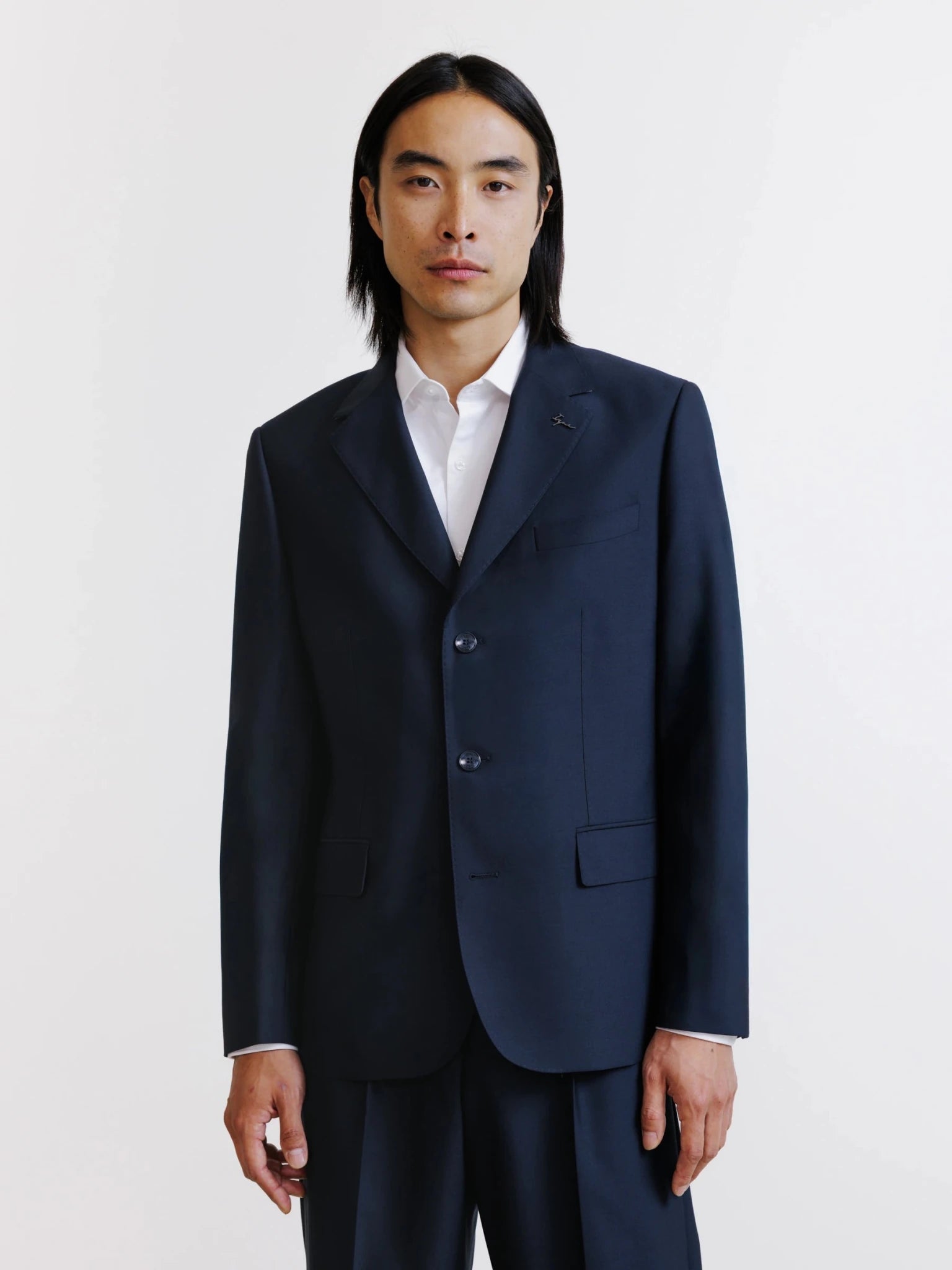 Veste en laine majoritaire marine - IZAC