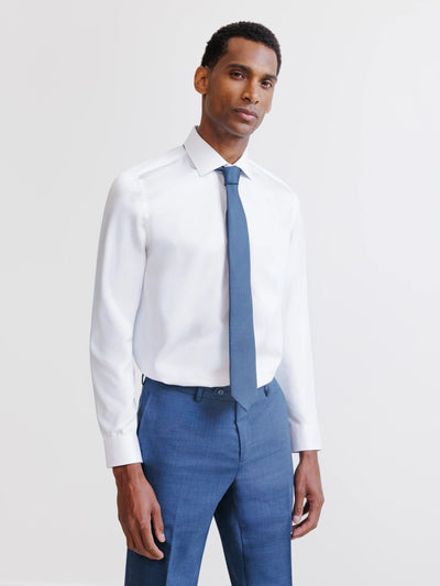 Chemise en satin de coton blanche