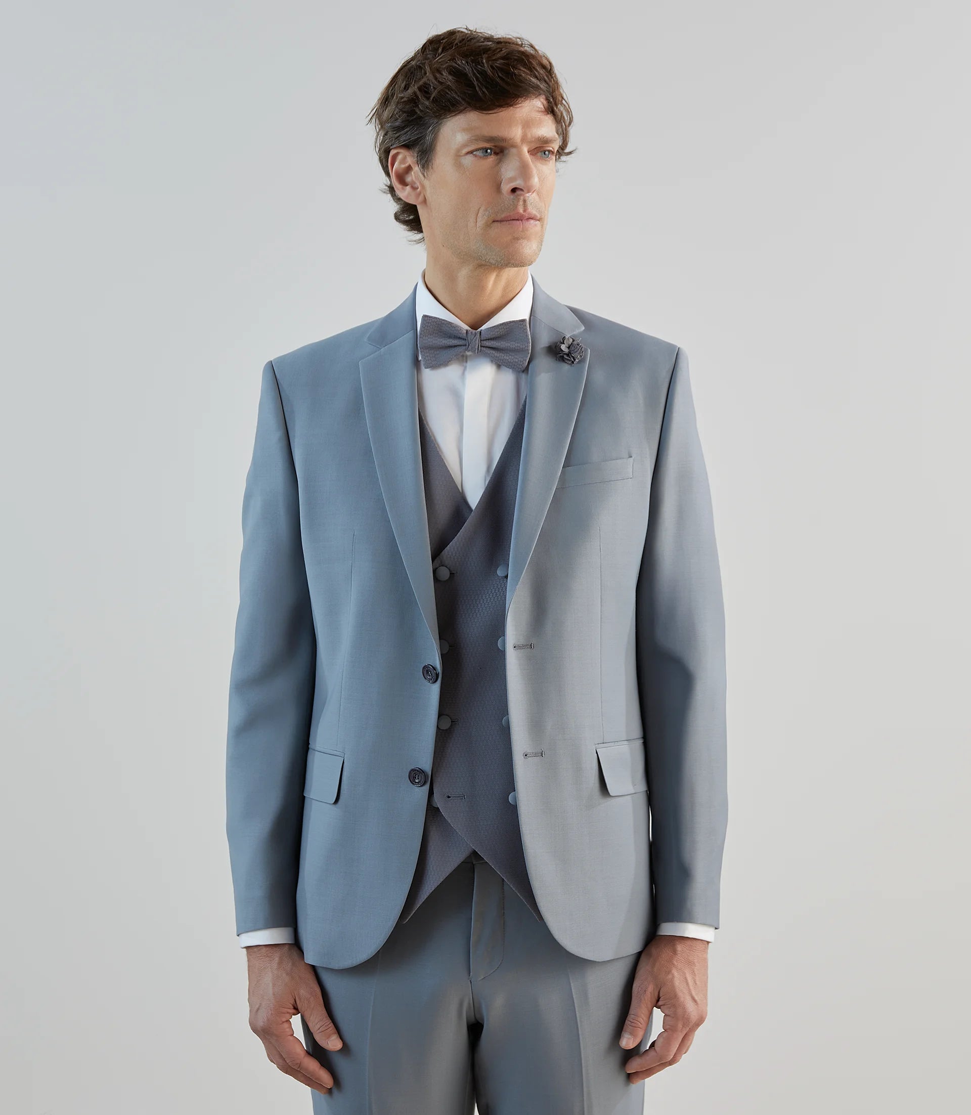 Costume 3 pièces de cérémonie bleu g c - IZAC