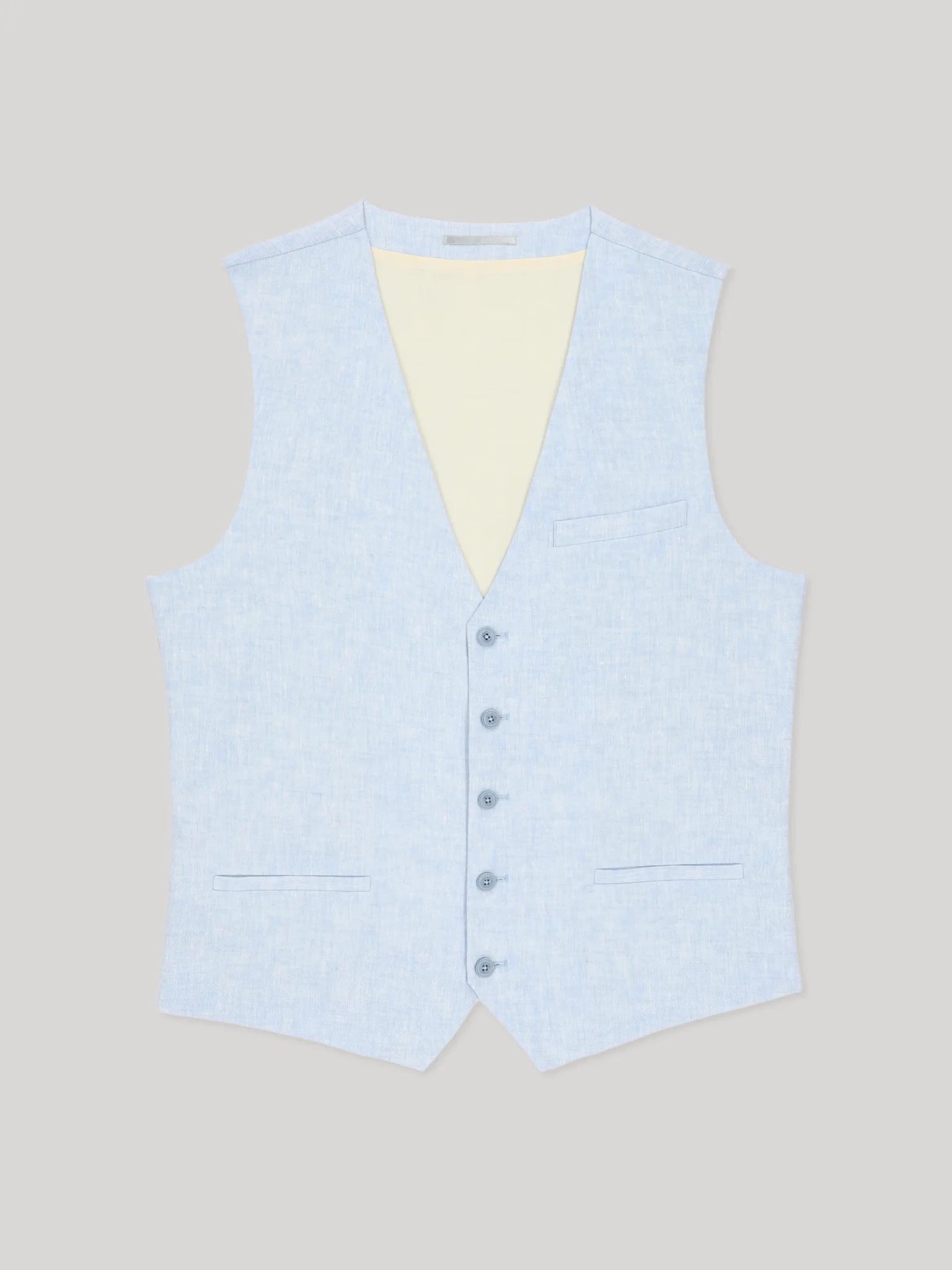 Gilet ville 100% lin bleu ciel - IZAC