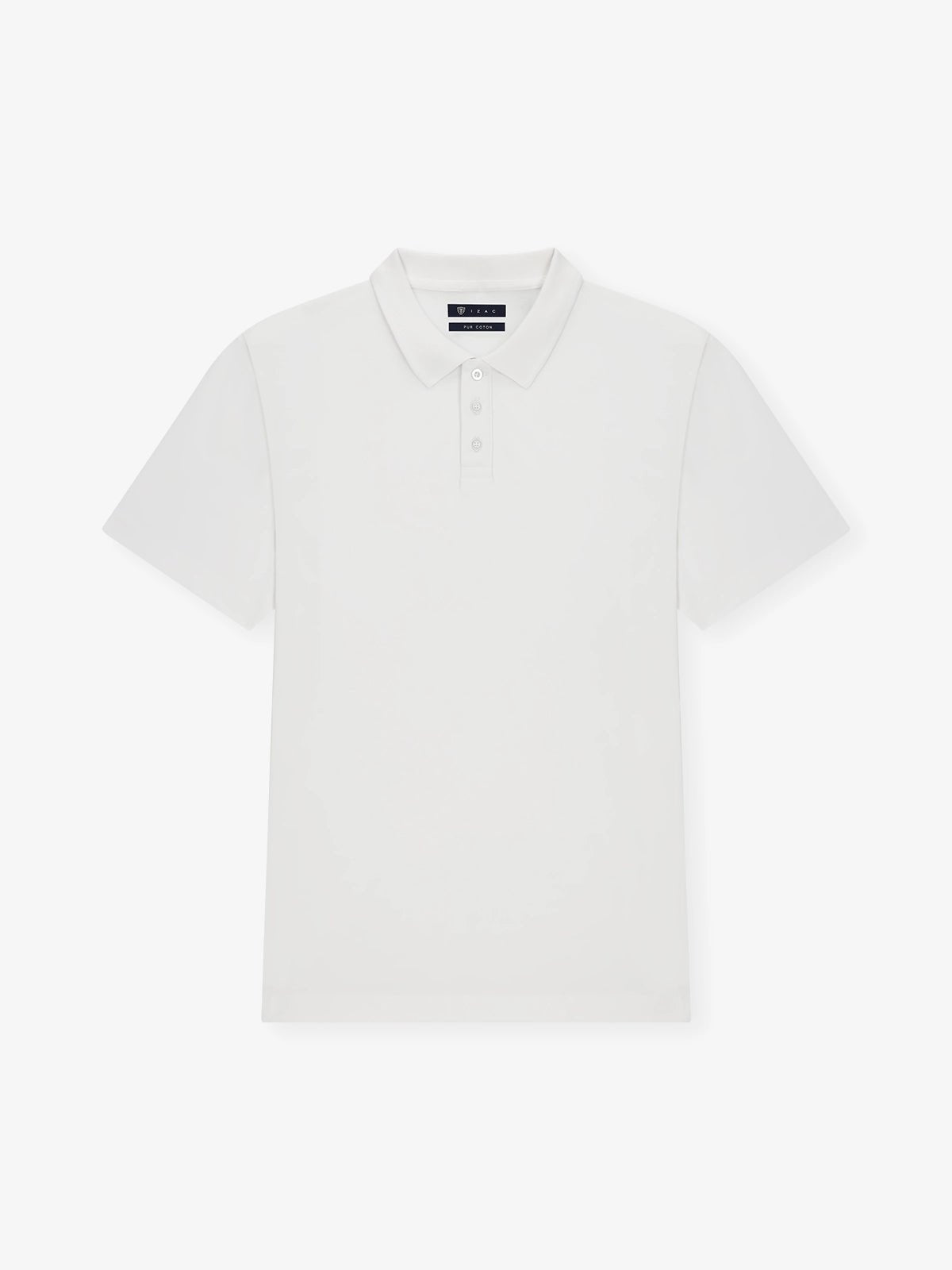 Polo boutonné blanc