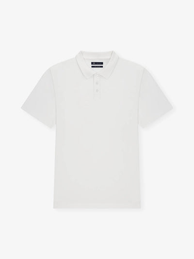 Polo boutonné blanc