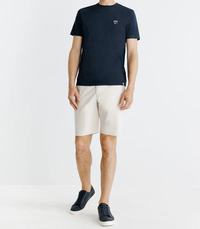 T-shirt avec broderie marine - IZAC