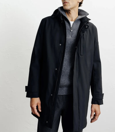 Lightweight black parka