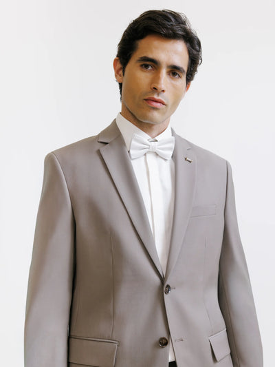 Plain white bow tie