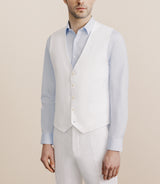 Gilet 100% lin blanc