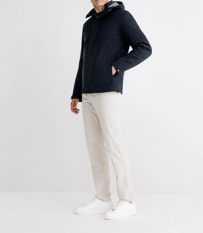 Parka courte avec col montant marine - IZAC