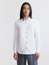 Shirt with white elbow patches