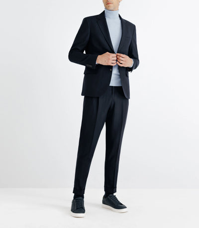 Costume en laine mélangée marine - IZAC