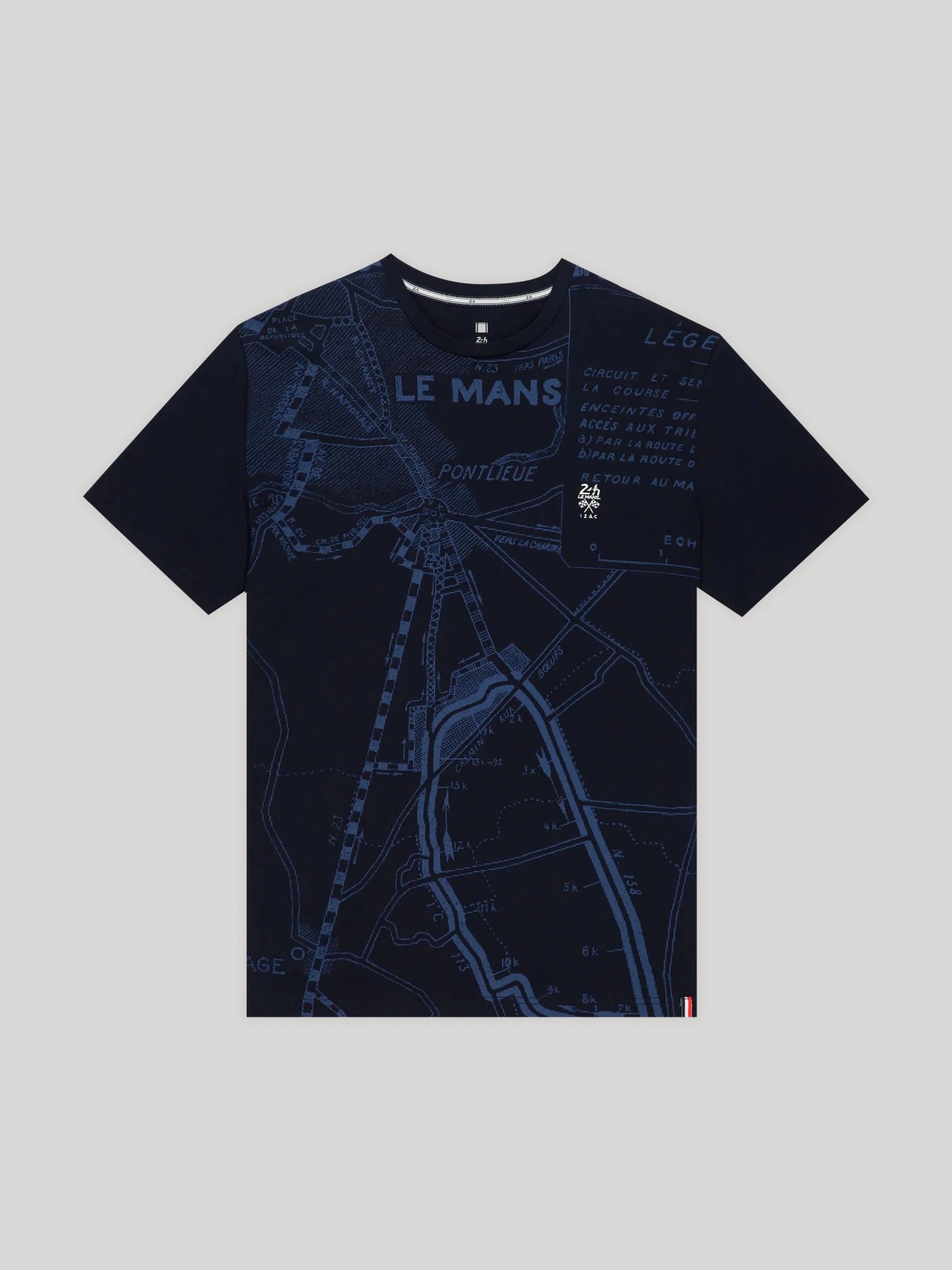 T-shirt col rond marine 24h Le Mans - IZAC