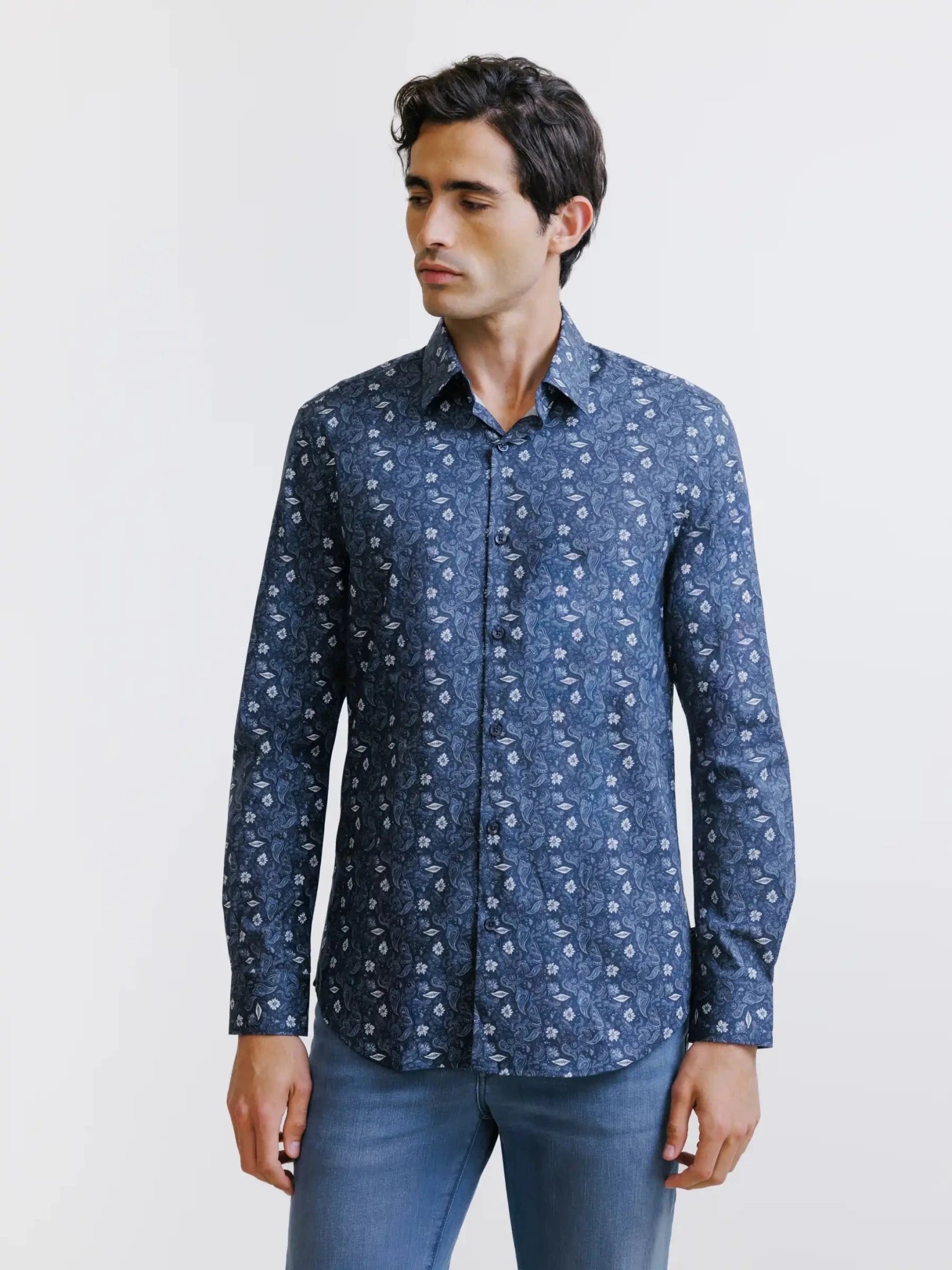 Chemise fantaisie marine