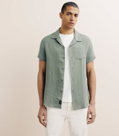 Chemise gaze de coton kaki - IZAC