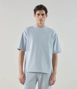 T-shirt col rond en jeu de points ciel - IZAC