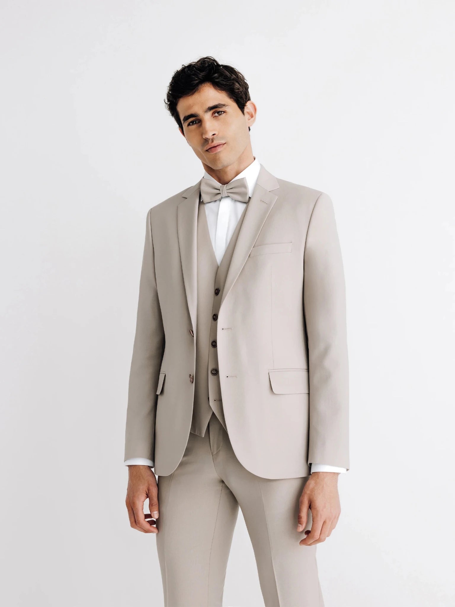 Adjusted suit 2 beige buttons