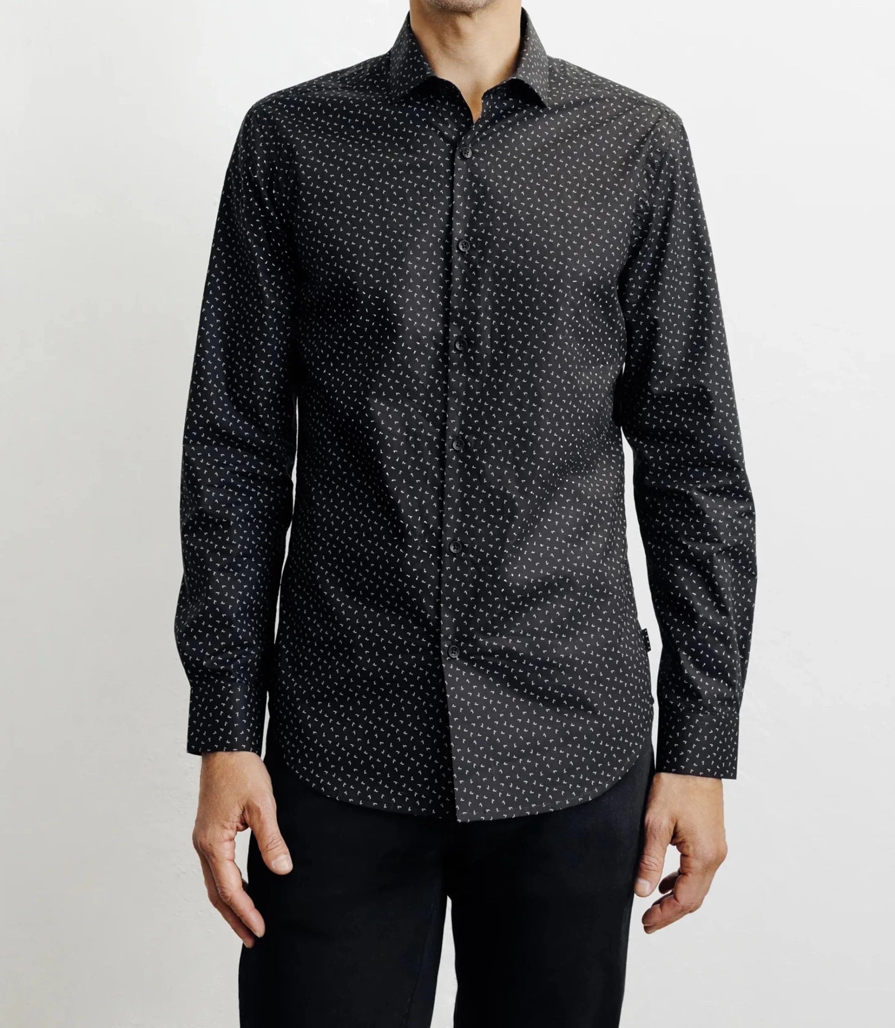 Black printed city shirt