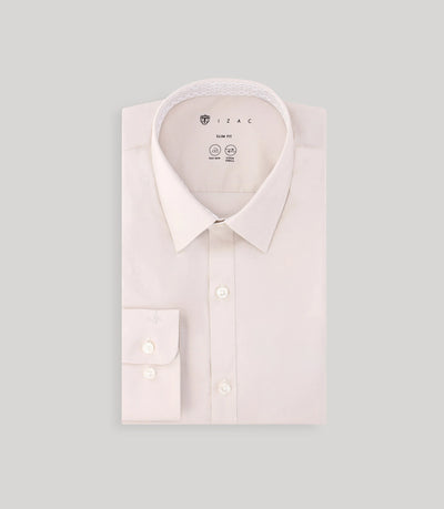 Chemise ville avec coudières beige - IZAC