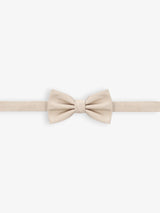 Plain beige bow tie