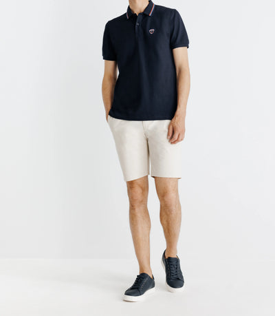 Polo piqué boutonné marine - IZAC