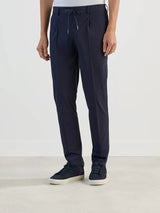 Pantalon ville en tissu technique marine