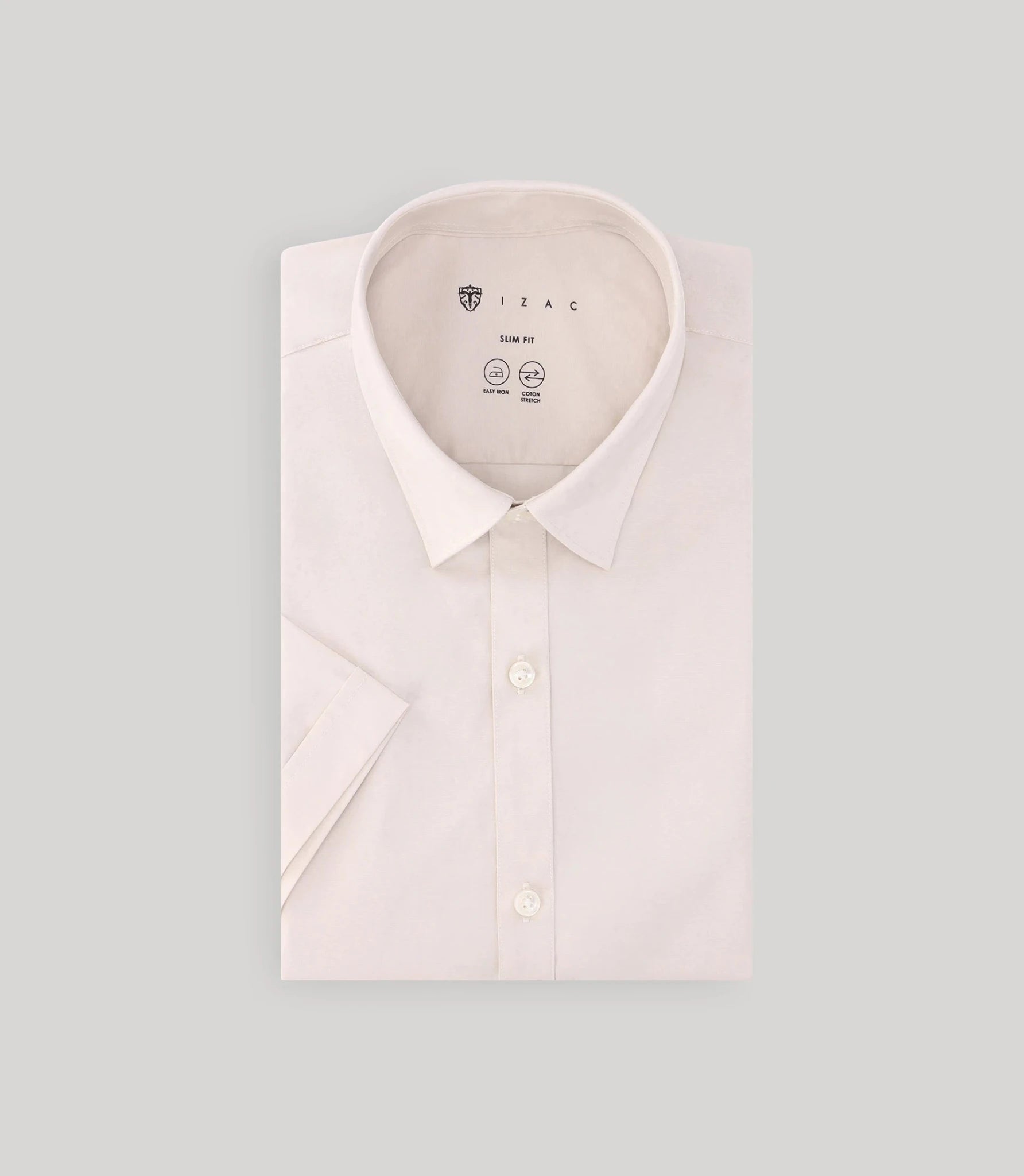 Chemise ville unie beige - IZAC