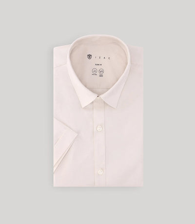 Chemise ville unie beige - IZAC