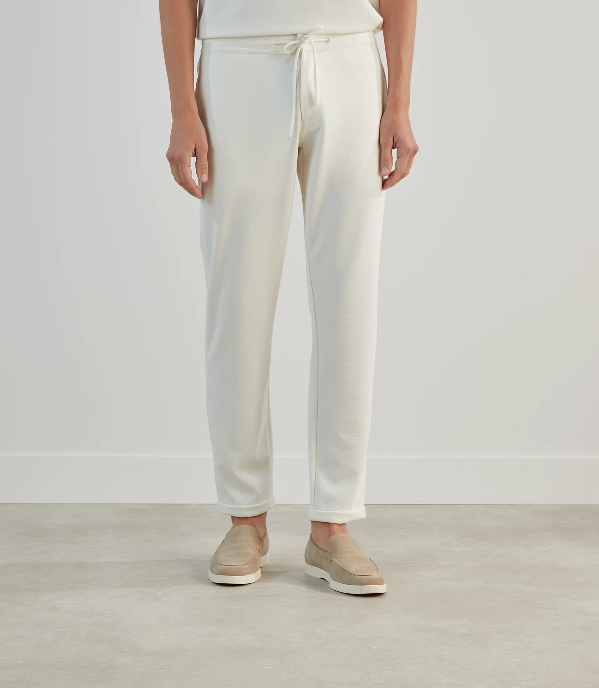 Pantalon casual en maille écru - IZAC
