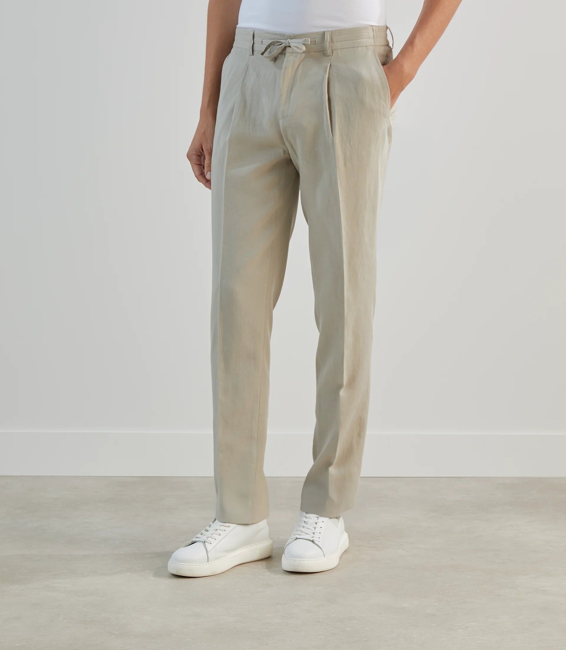 Pantalon casual avec cordon de serrage mastic - IZAC