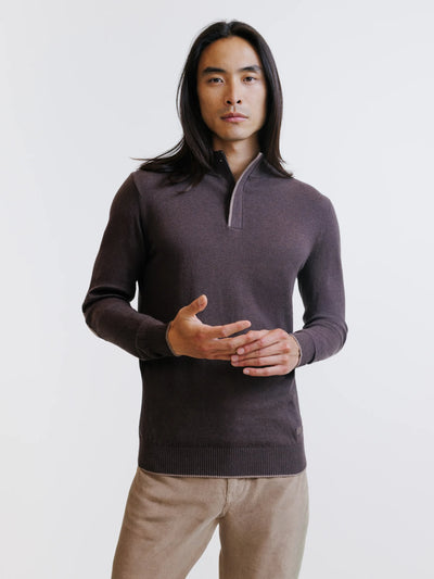 Brown high-neck sweater