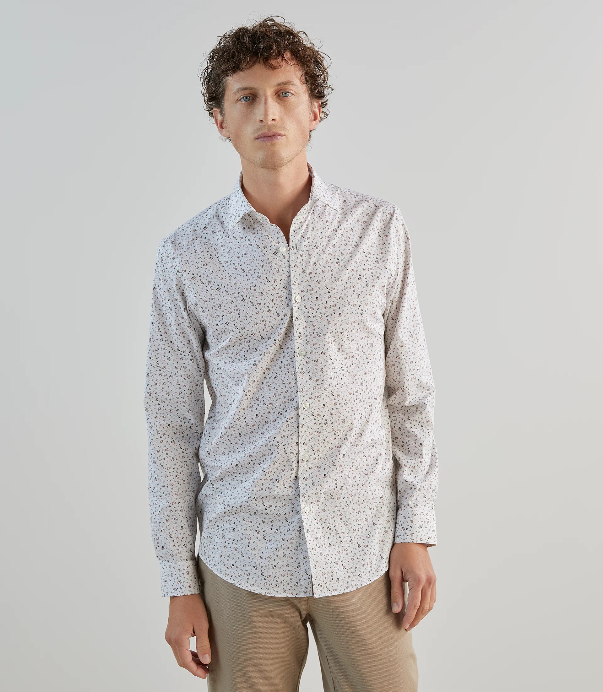 Chemise fantaisie beige - IZAC