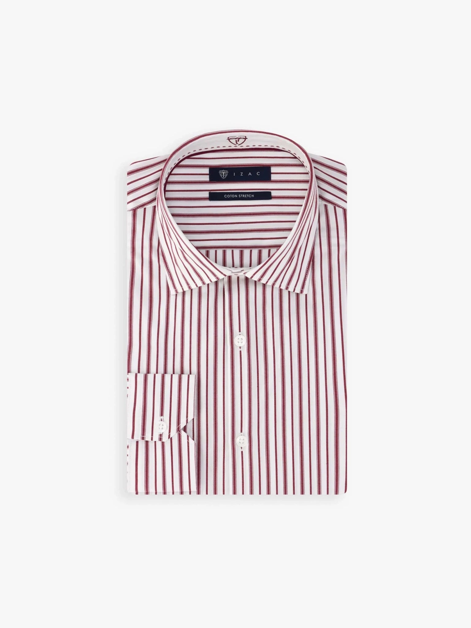 Chemise à rayures bordeaux - IZAC