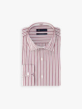 Chemise à rayures bordeaux - IZAC
