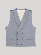 Gilet ville en laine majoritaire bleu gris clair