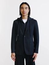 Knitted jacket with navy facing