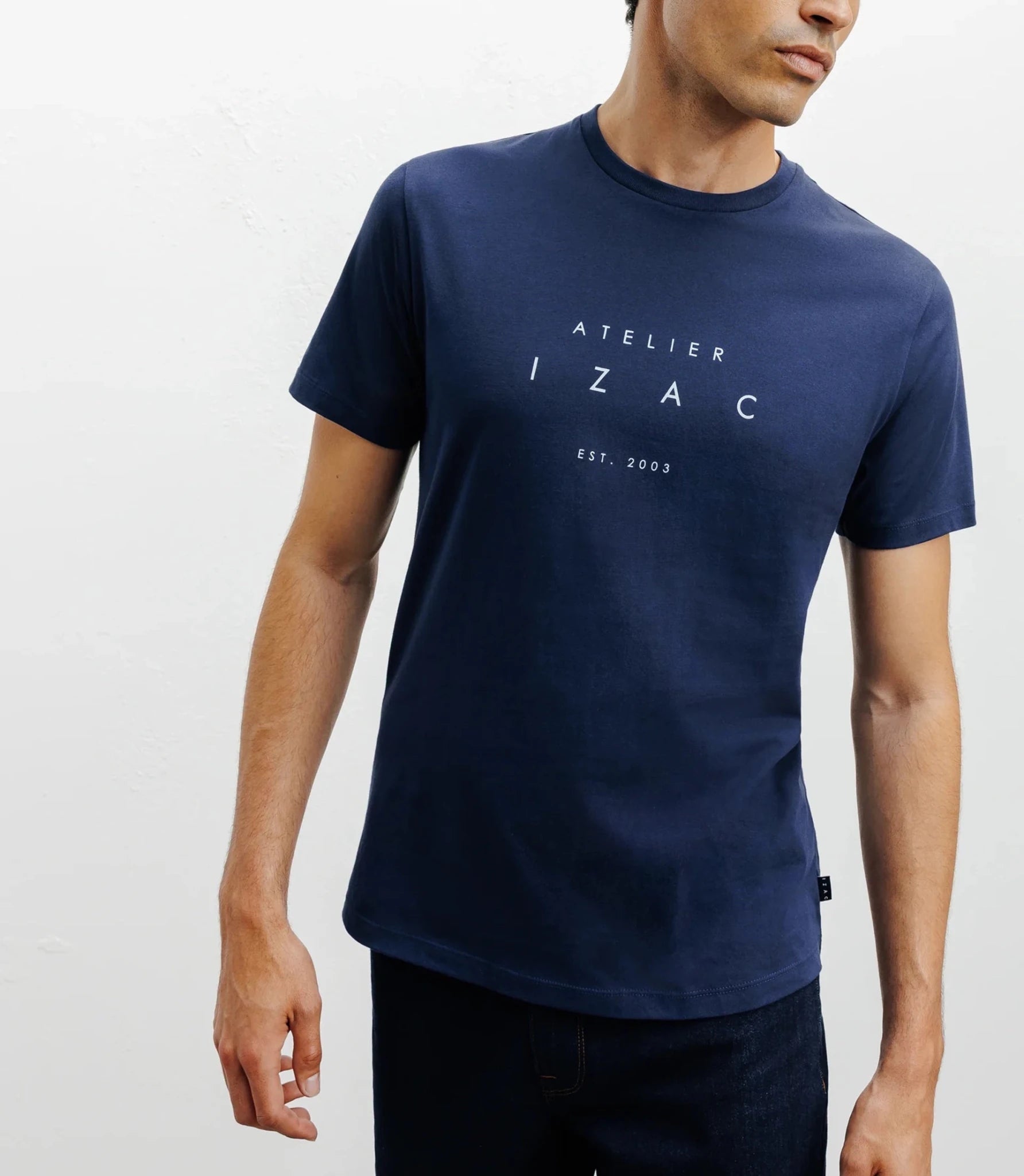 T-shirt print bleu