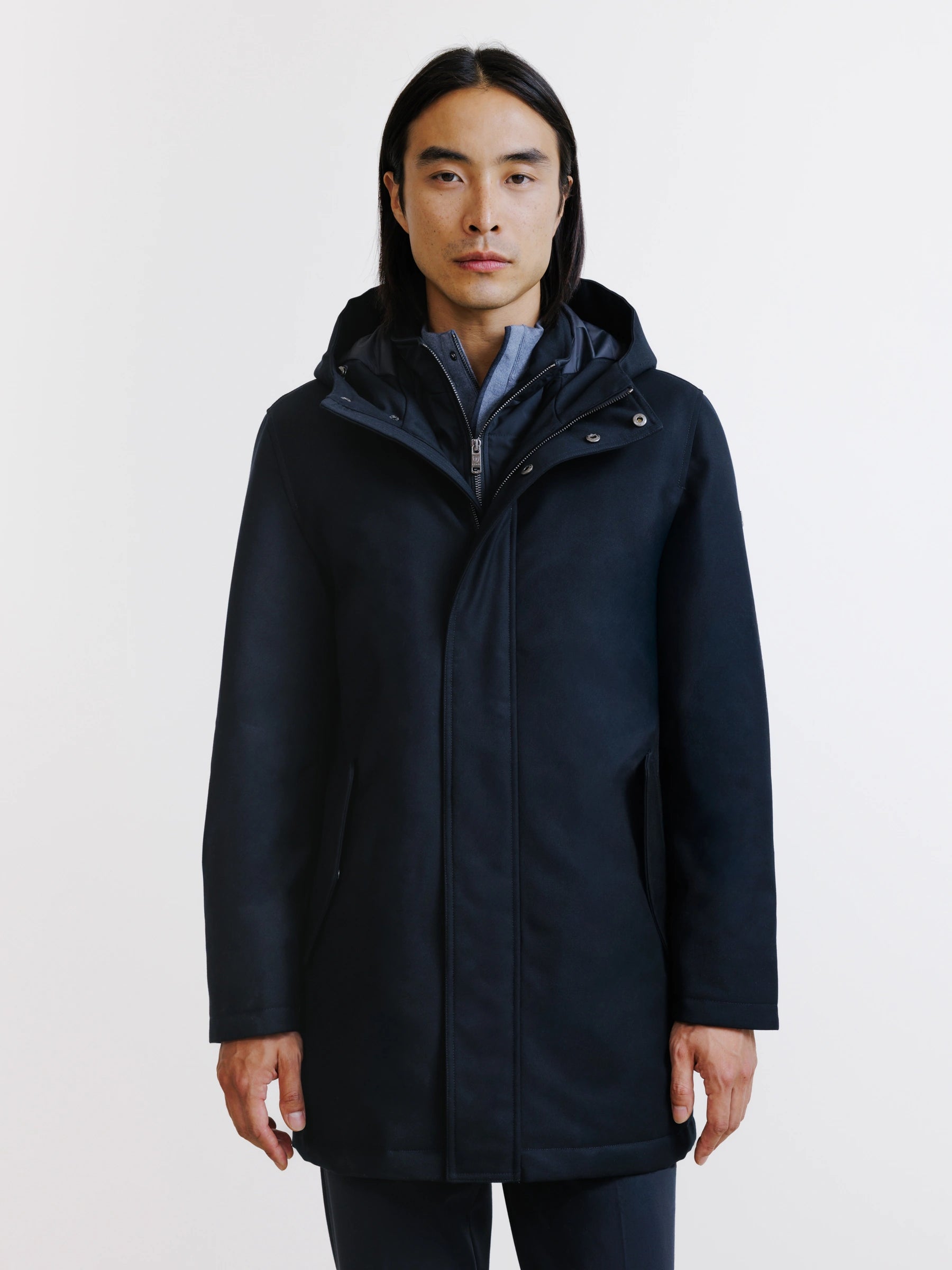 Navy city parka