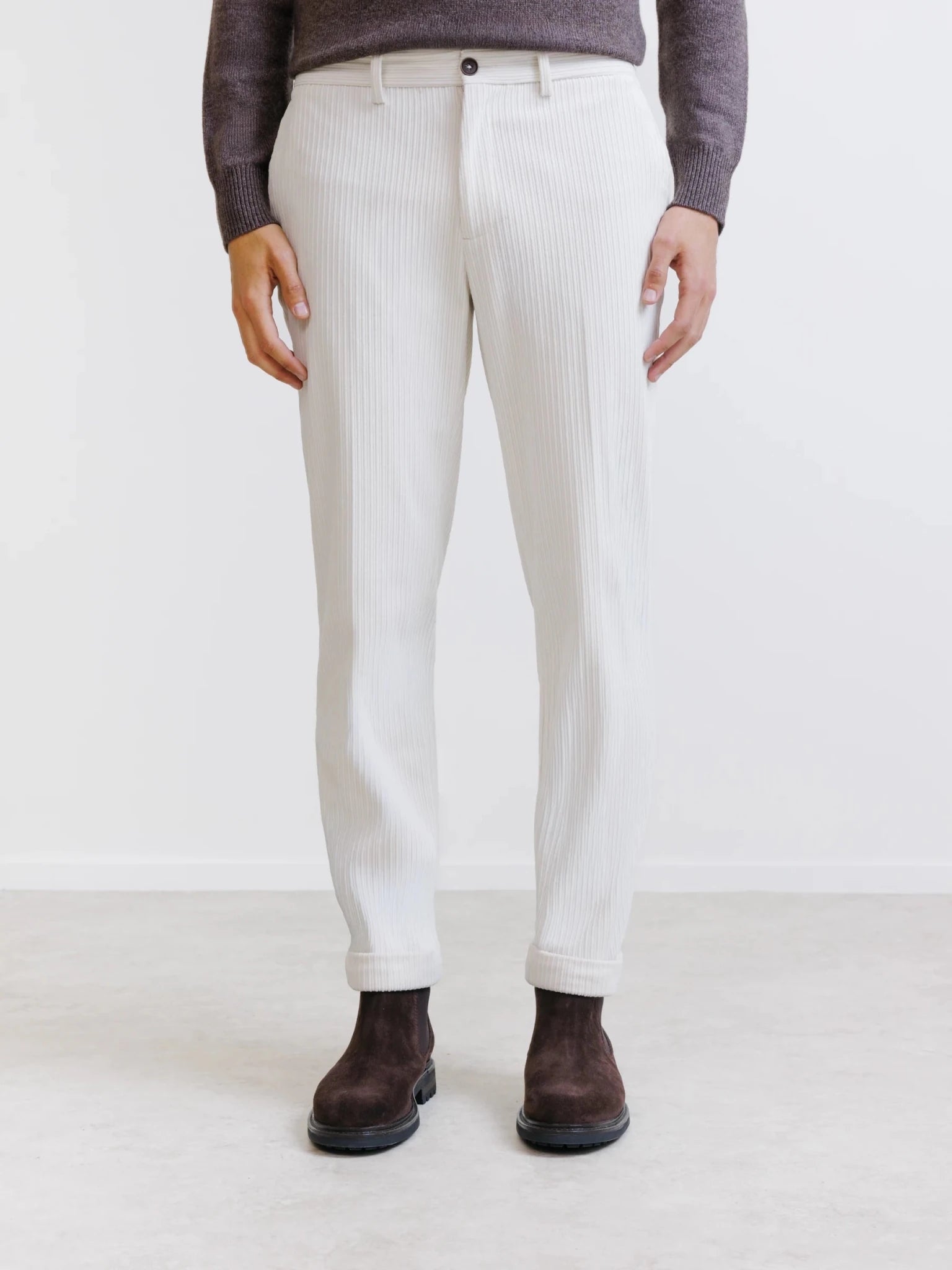Pantalon en velours écru - IZAC
