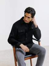 Black casual overshirt