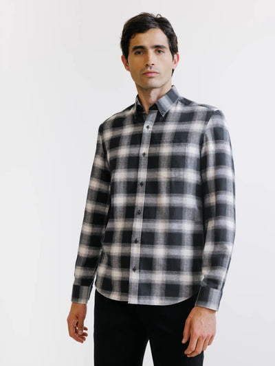 Black plaid shirt