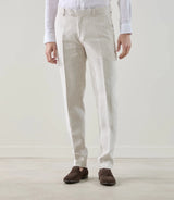 Pantalon ville 100% lin beige clair - IZAC