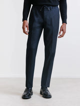 Pantalon ville en flanelle marine - IZAC