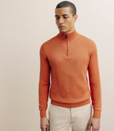 Pull col montant camionneur orange foncé - IZAC