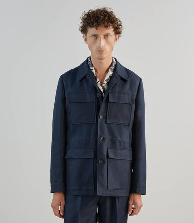 Veste casual saharienne marine - IZAC