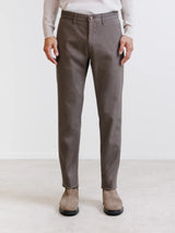 Chestnut-brown armored trousers