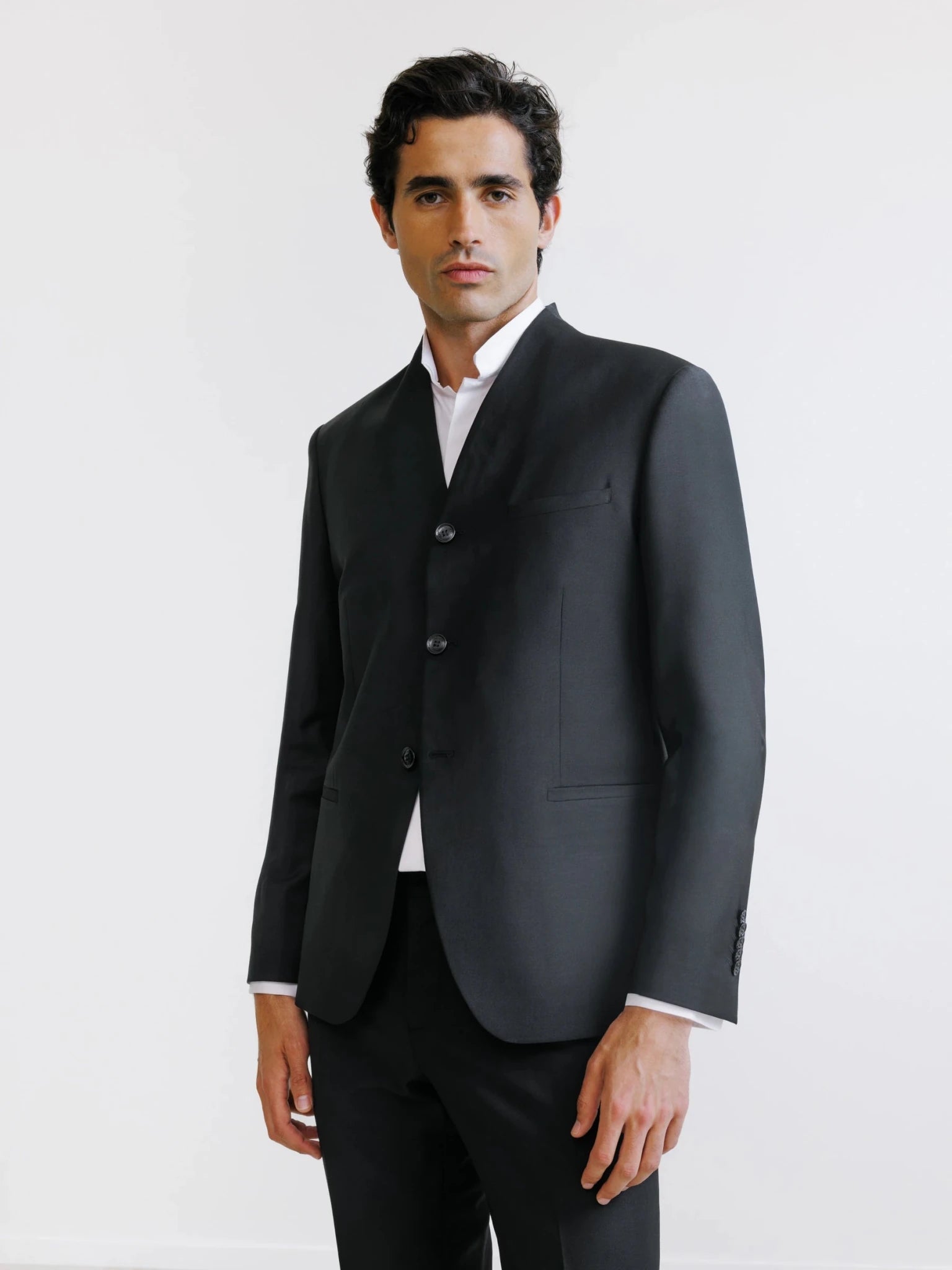 Black 3-button suit