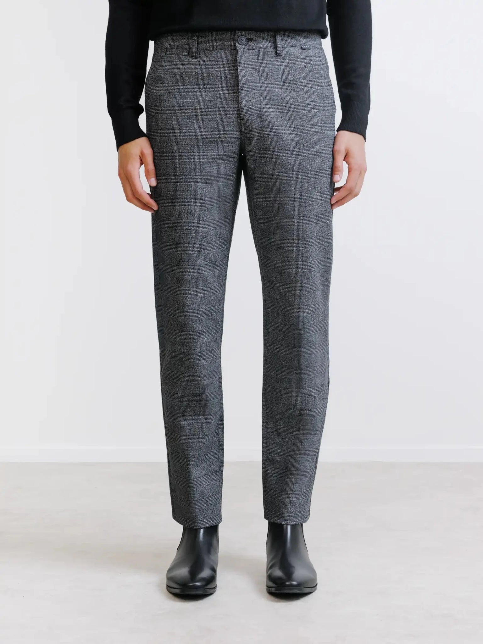 Pantalon carreaux anthracite - IZAC