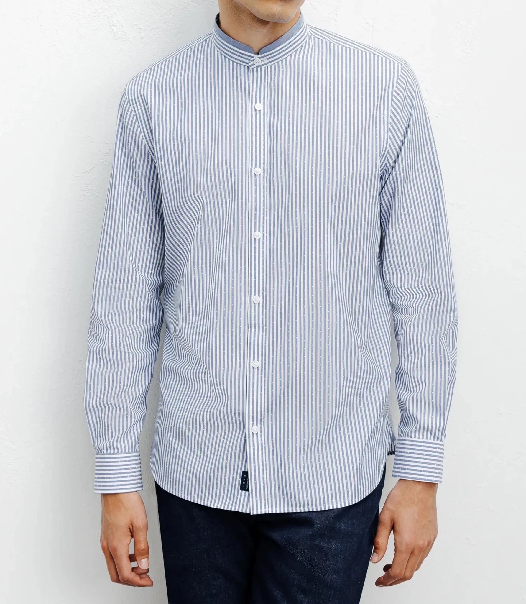 Mao collar casual shirt