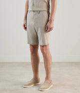 Bermuda à taille élastiquée beige - IZAC