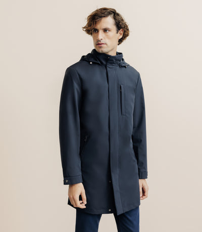 Parka longue et légère marine - IZAC