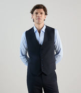 Gilet ville 100% laine bleu marine - IZAC