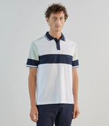 Polo avec bandes contrastées blanches - IZAC